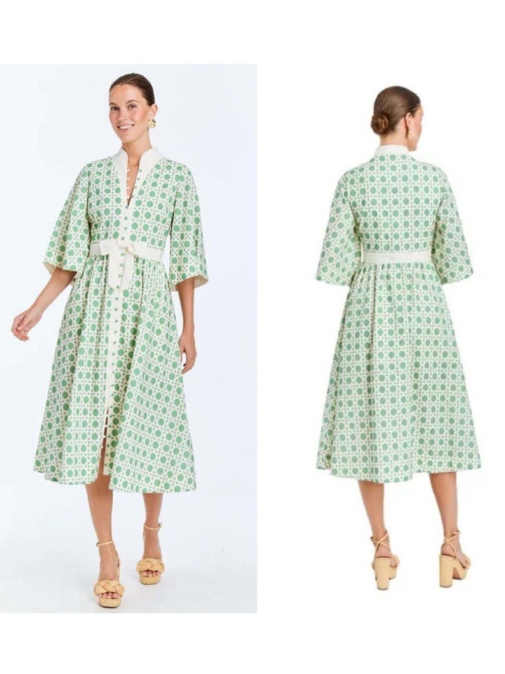 Mestiza New York Carmen Geometric-Print Midi Dress Size 4 NWT​